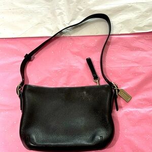 Coach little black bag with silver hardware
